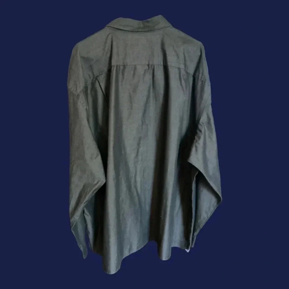 Van heusen dress shirt  big & tall size 3xlt 20-20.5 gray color - Picture 2 of 8